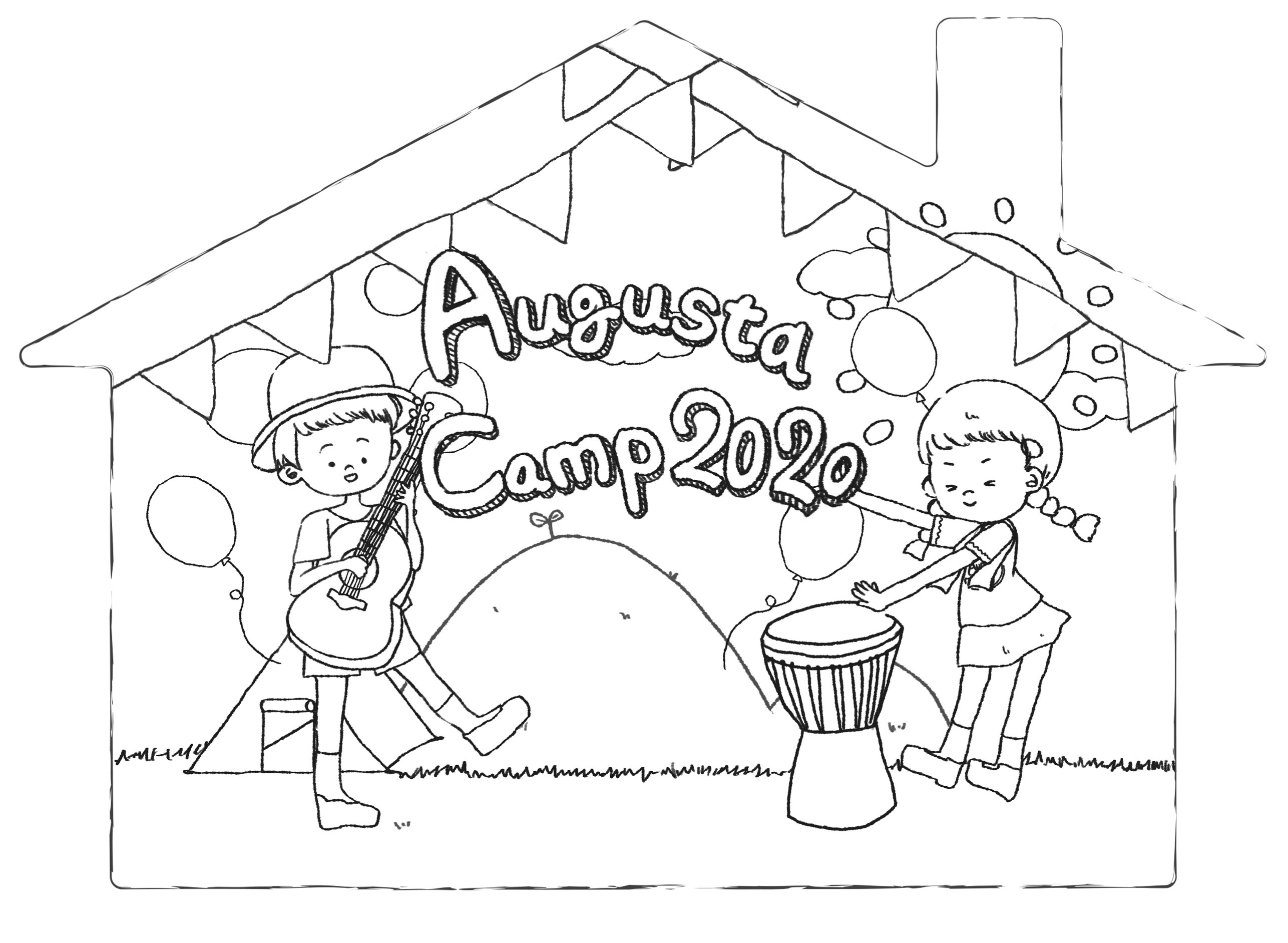 August Kidsぬり絵